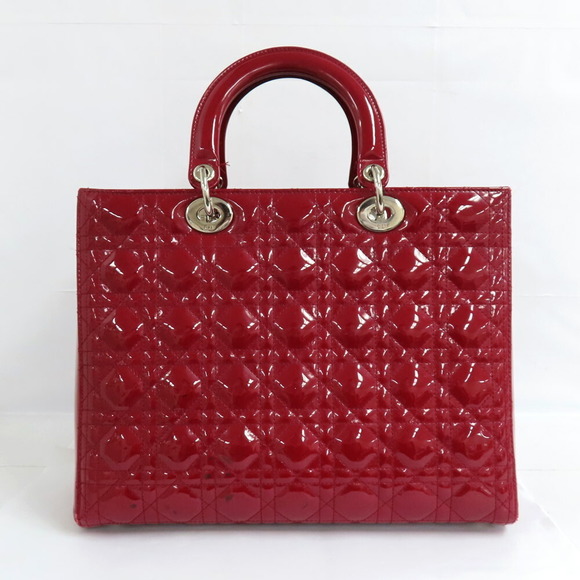 Dior Handbags - Dior Large Lady Handbag Red Cannage